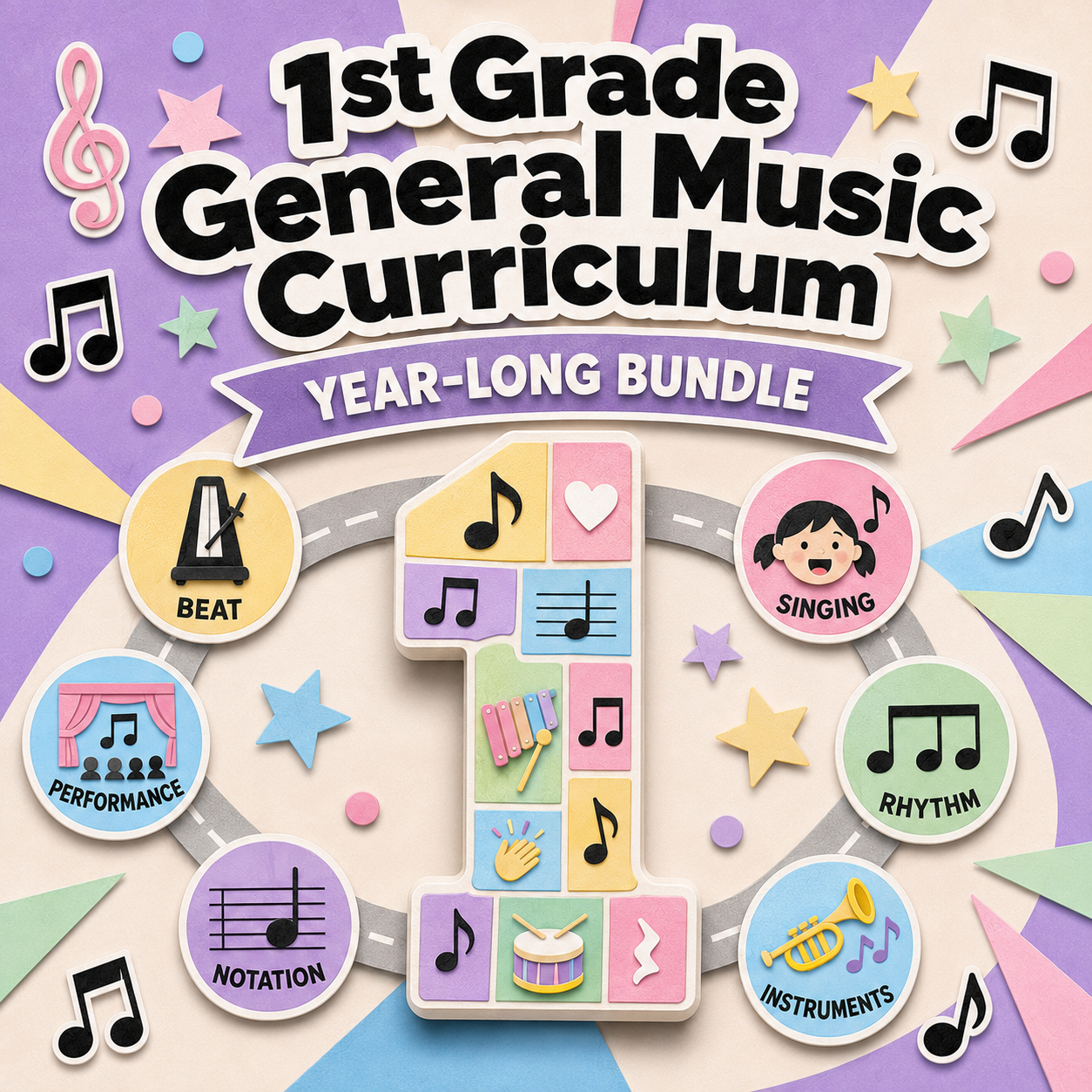 1st Grade General Music Curriculum: Year-Long Bundle