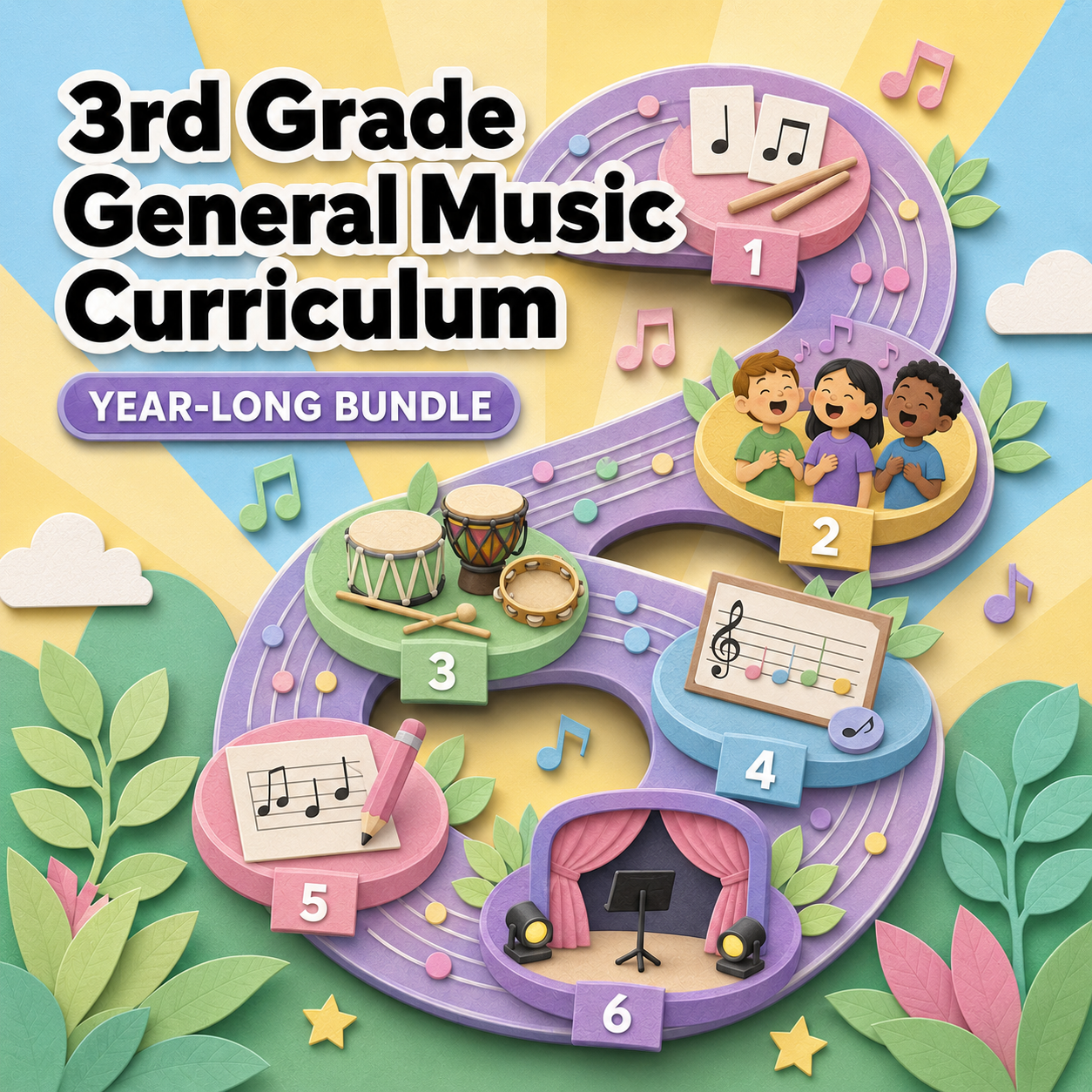 3rd Grade General Music Curriculum: Year-Long Bundle
