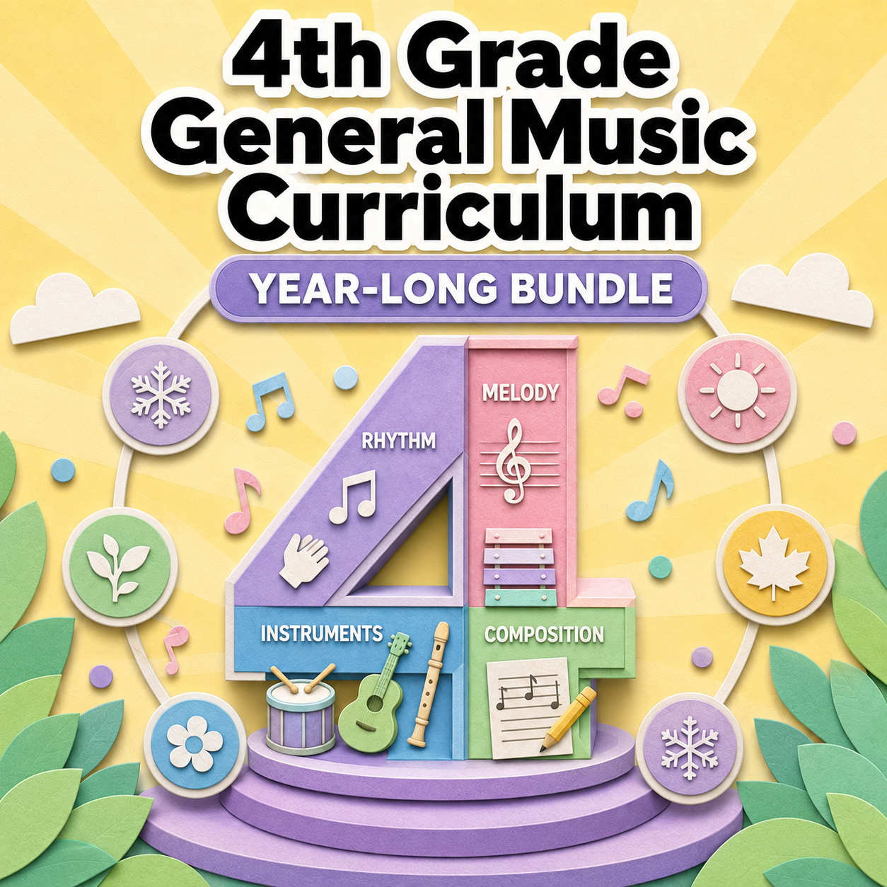 4th Grade General Music Curriculum: Year-Long Bundle