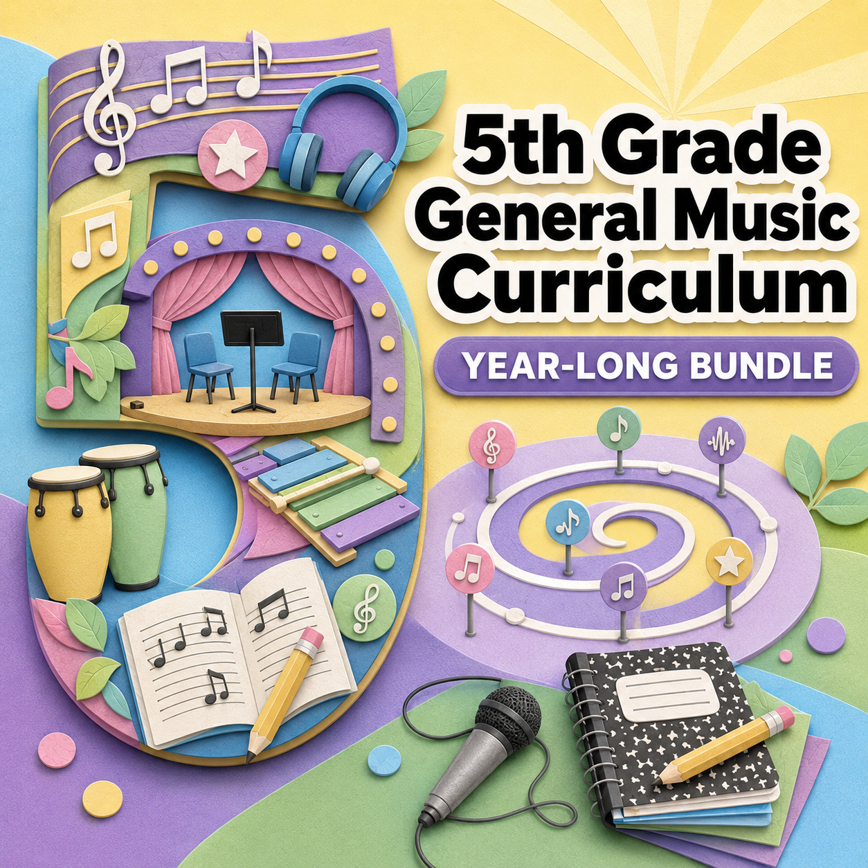 5th Grade General Music Curriculum: Year-Long Bundle
