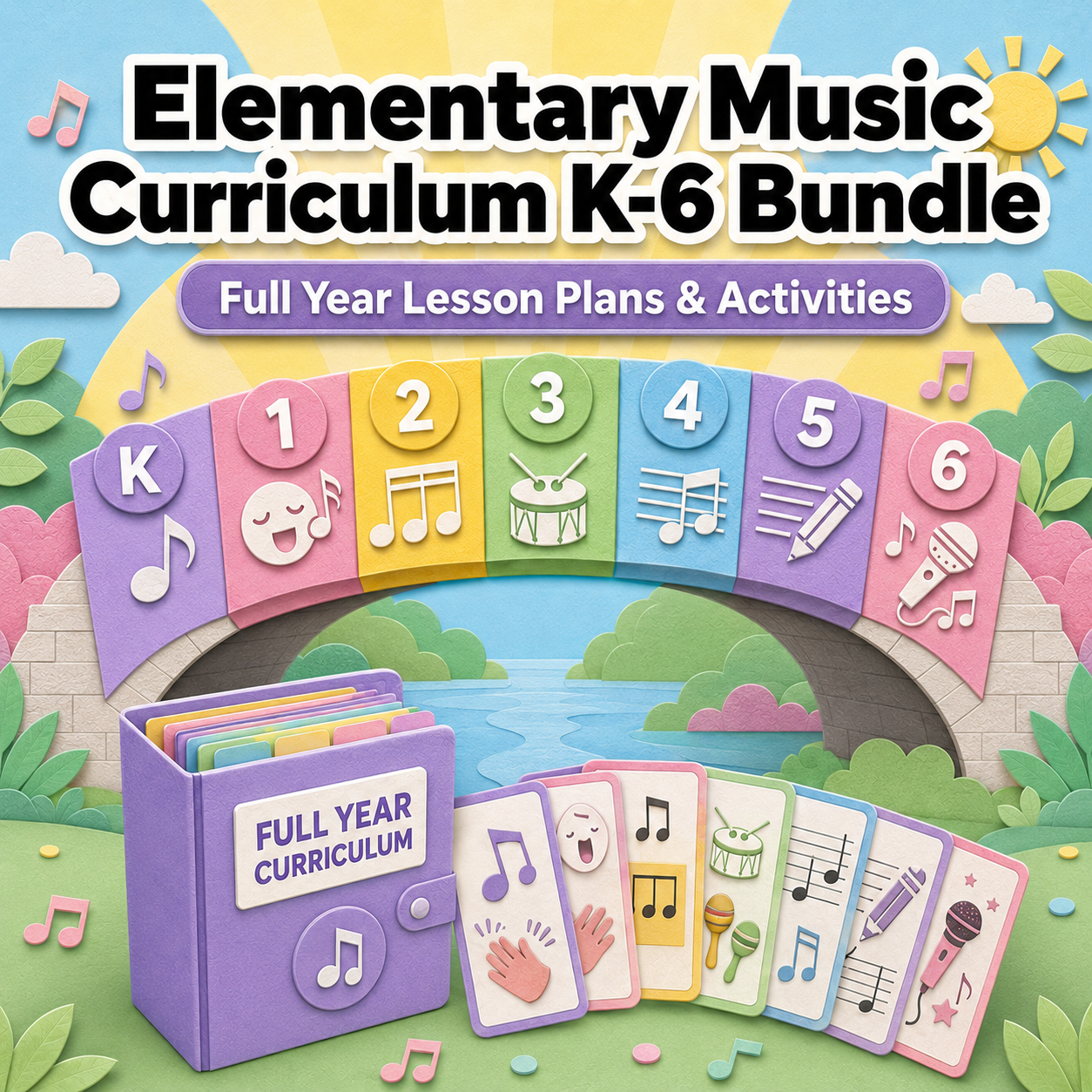 Elementary Music Curriculum K-6 Bundle - Full Year Lesson Plans & Activities