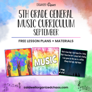 5th Grade General Music Curriculum (September): FREE