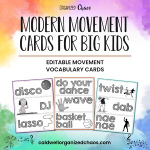 Modern Movement Cards for Big Kids