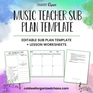Music Teacher Sub Plan Template