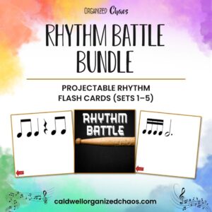 Rhythm Battle Bundle: projectable rhythm flash cards