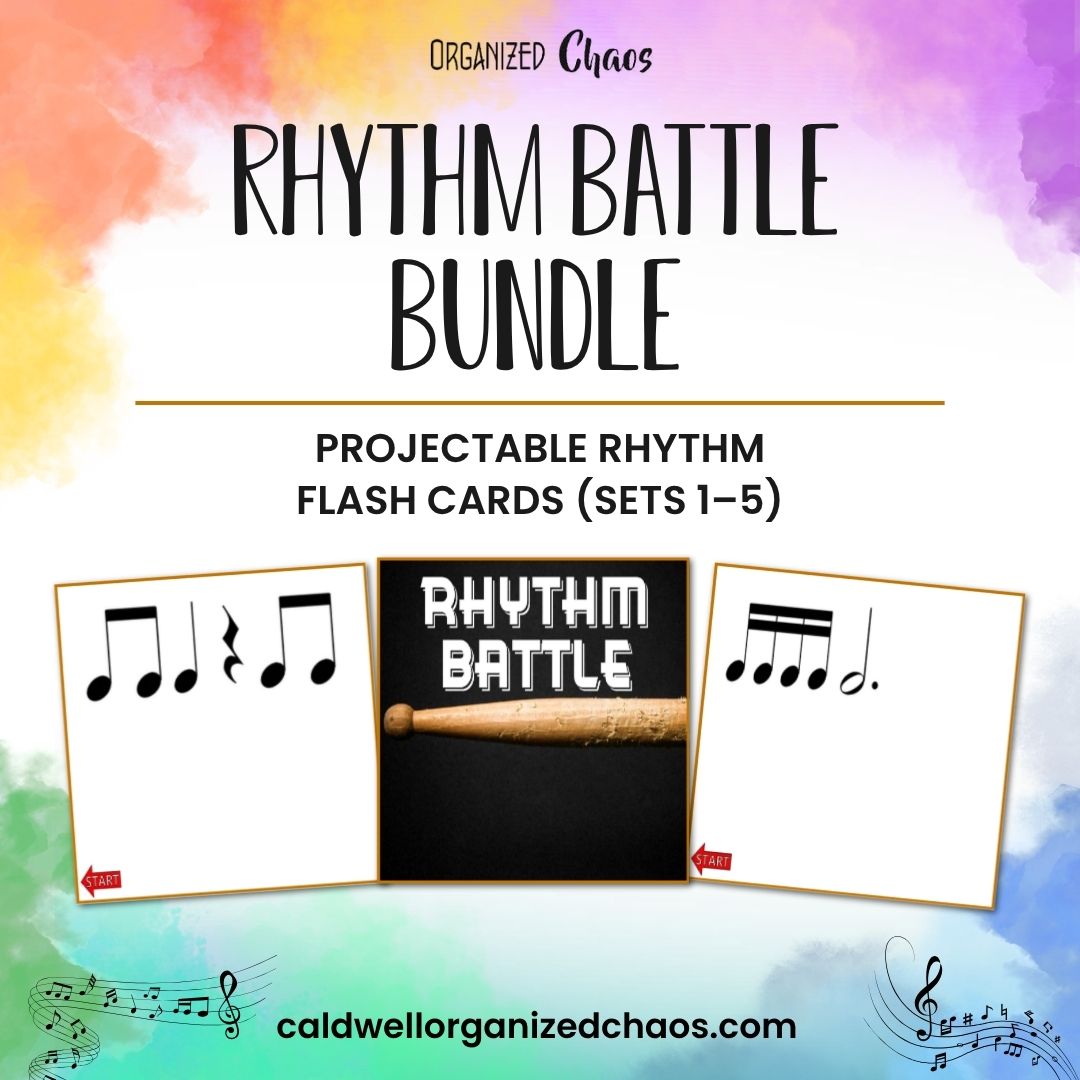 Rhythm Battle Bundle: projectable rhythm flash cards