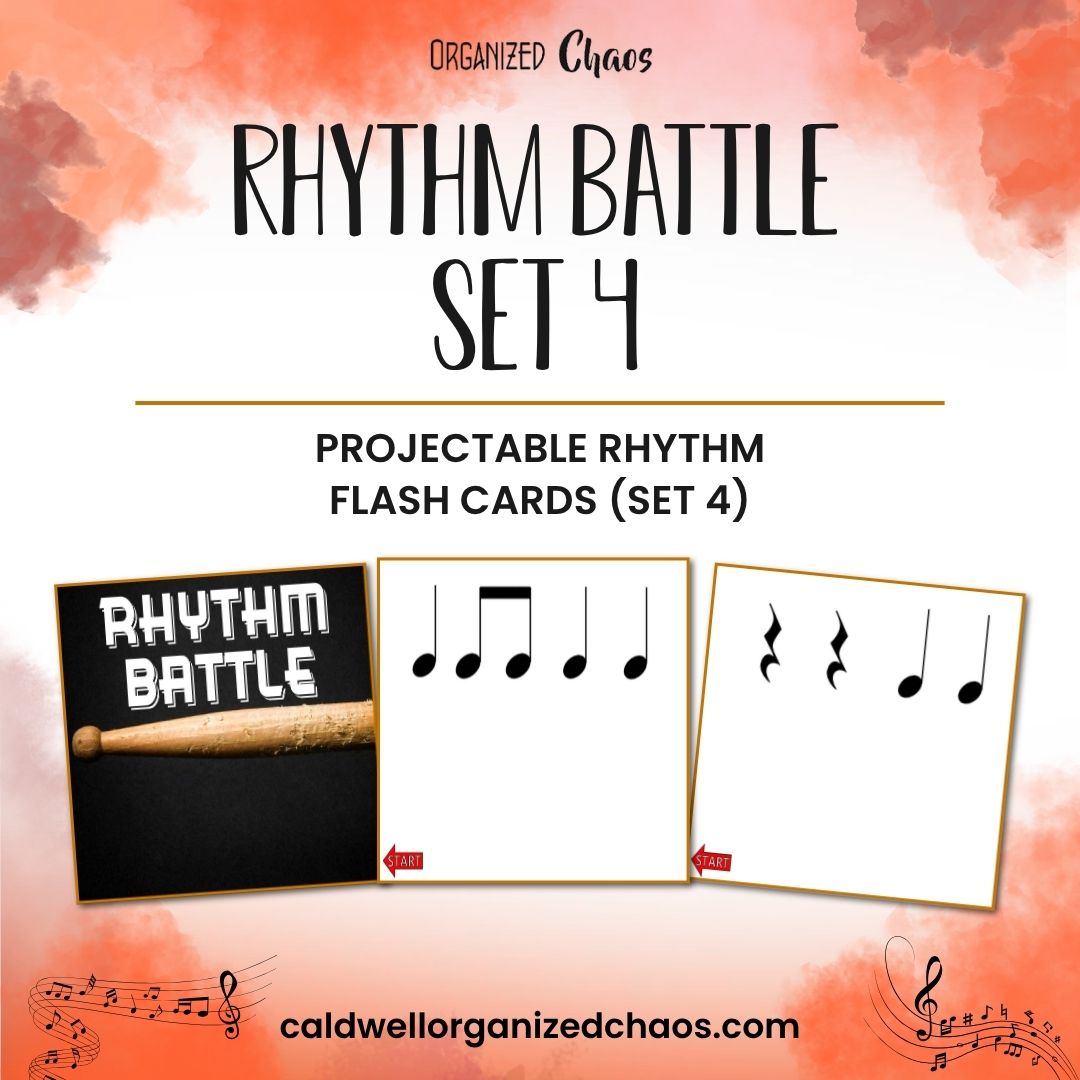 Rhythm Battle Set 4: projectable rhythm flash cards