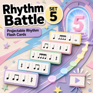 Rhythm Battle Set 5: projectable rhythm flash cards